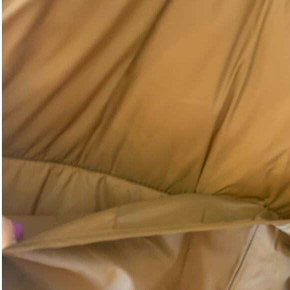 Rebecca Minkoff Puffer Jacket Coat Large Khski Black Tan Gingham Preppy NWOT - Picture 12 of 12